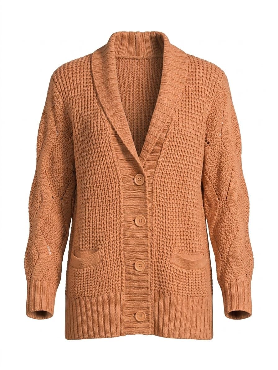 Tricot Caramelo  Dianna G, Marrom-claro, tamanho G