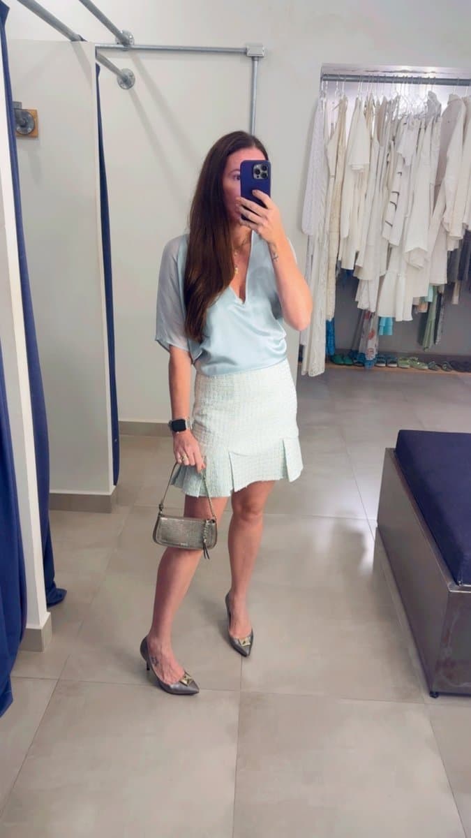 Blusa Seda Verde Cha Animale, Animale, Verde, tamanho 42 — foto 4