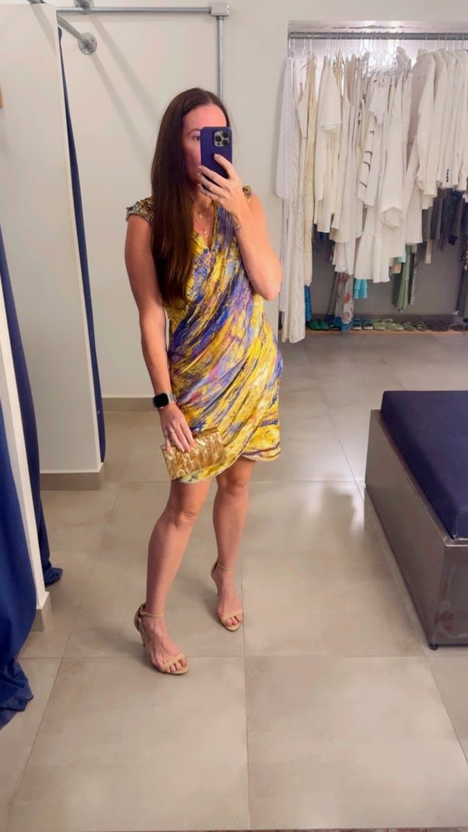 Vestido Seda Colors Lelux, Estampada, tamanho G — foto 4