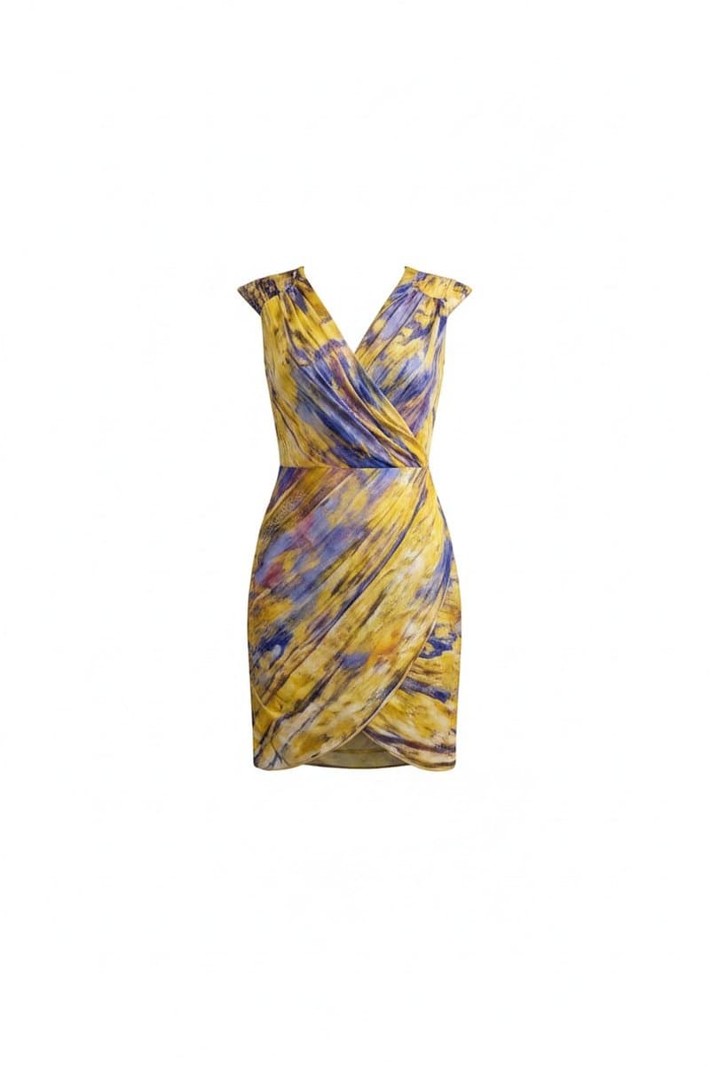 Vestido Seda Colors Lelux, Estampada, tamanho G