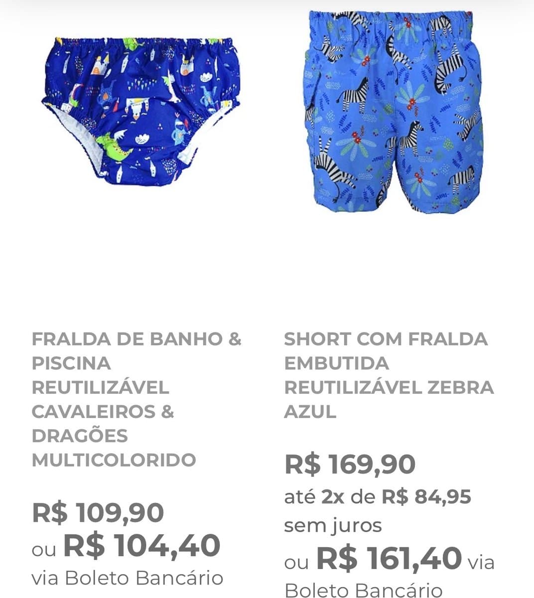Kit Sunga + Bermuda Ecobabies, Estampada, tamanho 12M — foto 2