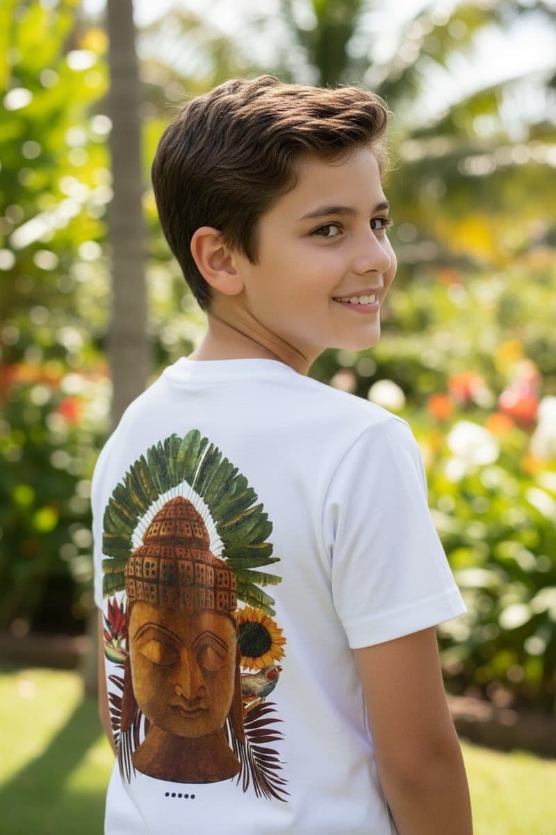 Camiseta Off World Pipe, Branco, tamanho 2 — foto 4