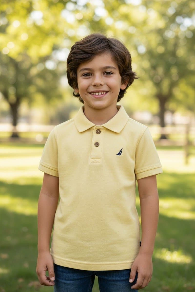 Polo Amarela Nautica, Nautica, Amarelo, tamanho 24M — foto 2