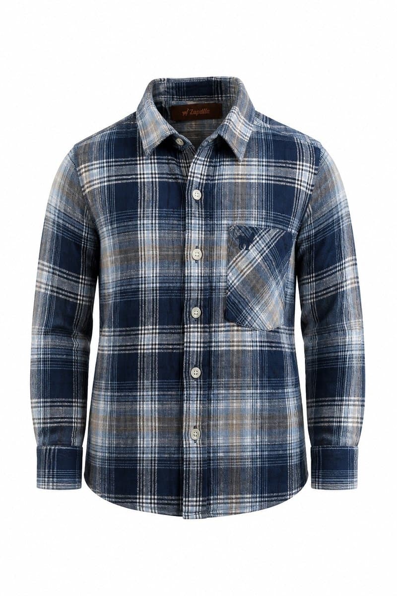Camisa Ml Xadrez Azul Zapalla, Zapalla, Azul, tamanho 2