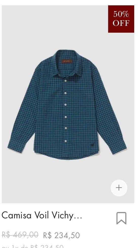 Camisa Ml Xadrez Azul Zapalla, Zapalla, Azul, tamanho 2 — foto 3