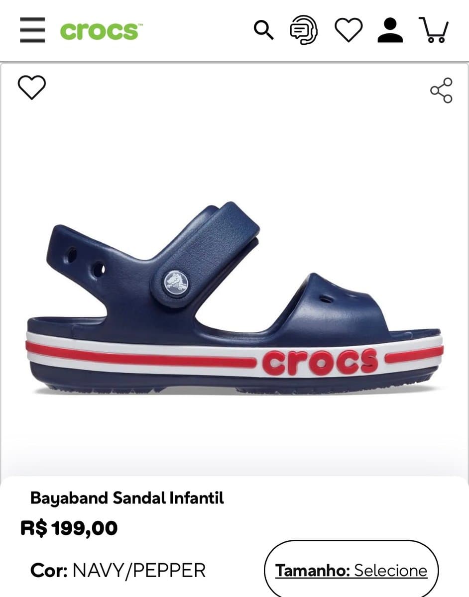 Sandalia Marinho Crocs, Crocs, Azul-marinho, tamanho 36 — foto 2