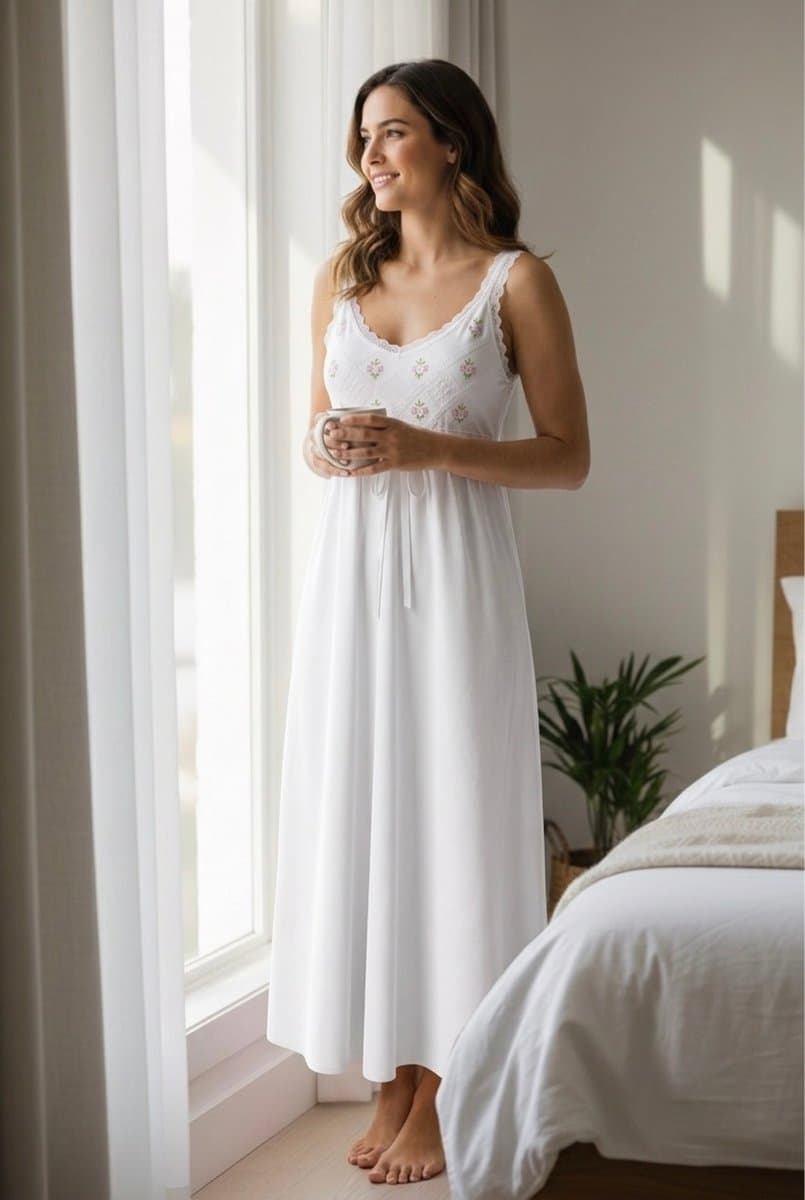 Camisola Branca Algodao, Branco, tamanho UN — foto 2