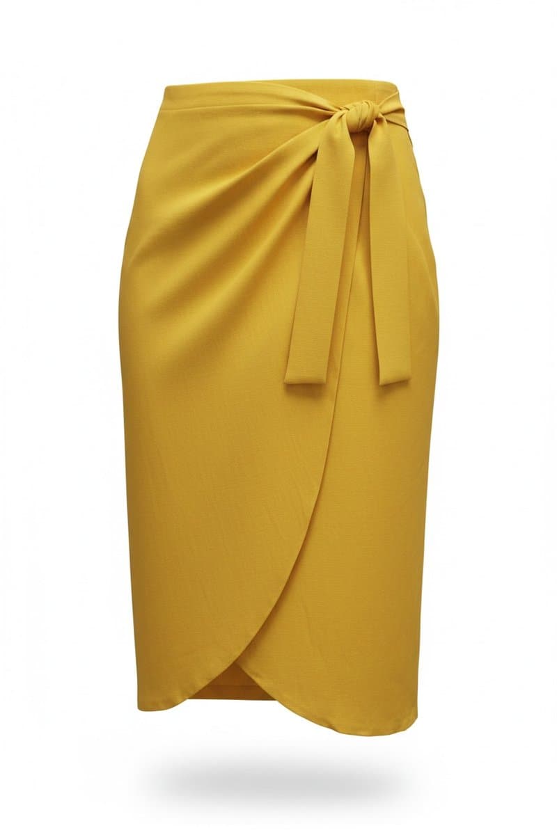 Saia Midi Mostarda Dress To - Com Etiqueta, Dress To, Ocre, tamanho G