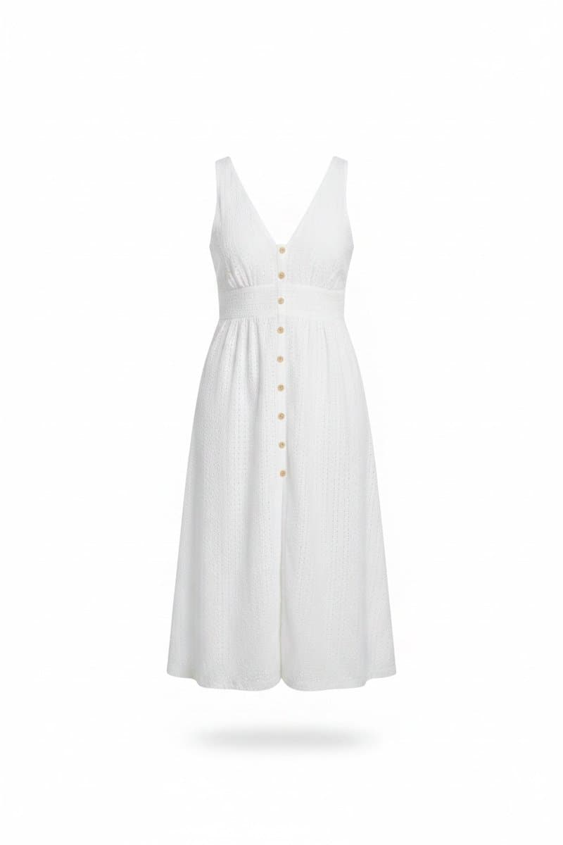 Vestido Dress To Laise Branco Botoes, Dress To, Branco, tamanho G