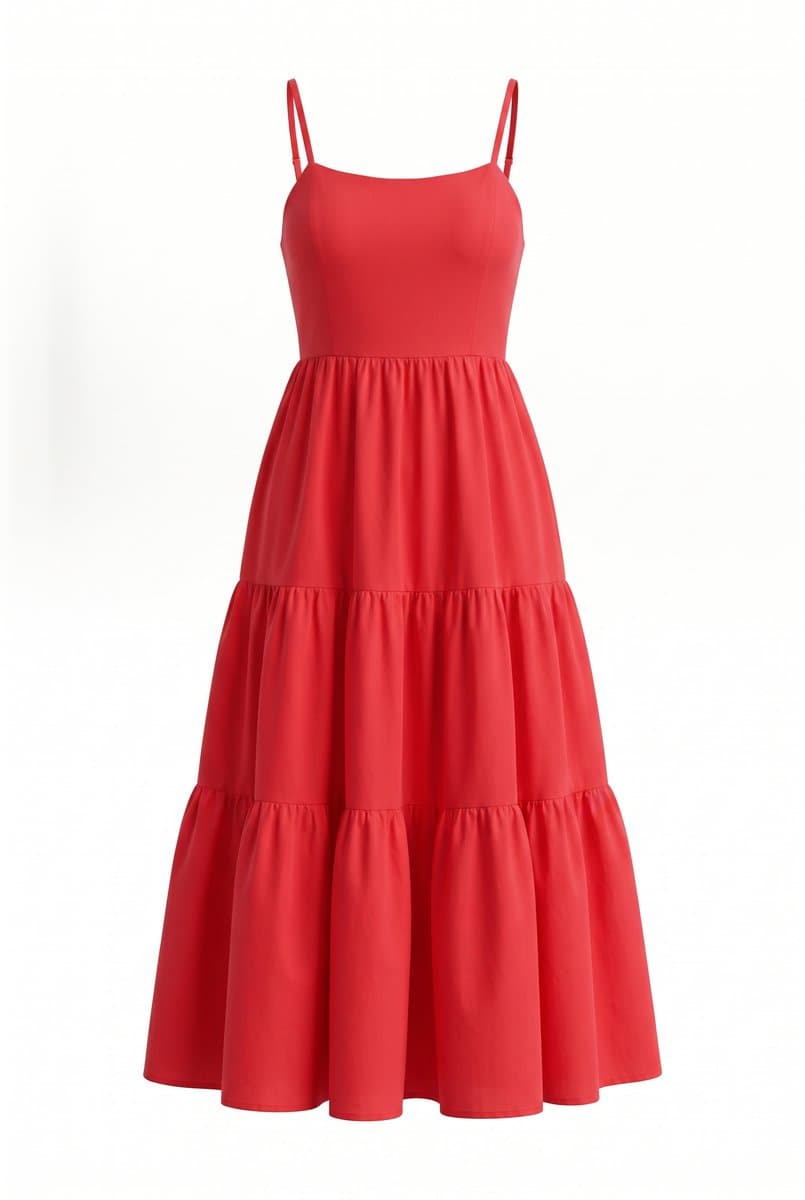 Vestido Longo Algodao Melancia A Collection, Vermelho, tamanho M