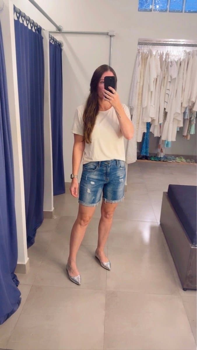 Bermuda Jeans Johnjohn Brillhos Bolso, John John, Azul, tamanho 40 — foto 3