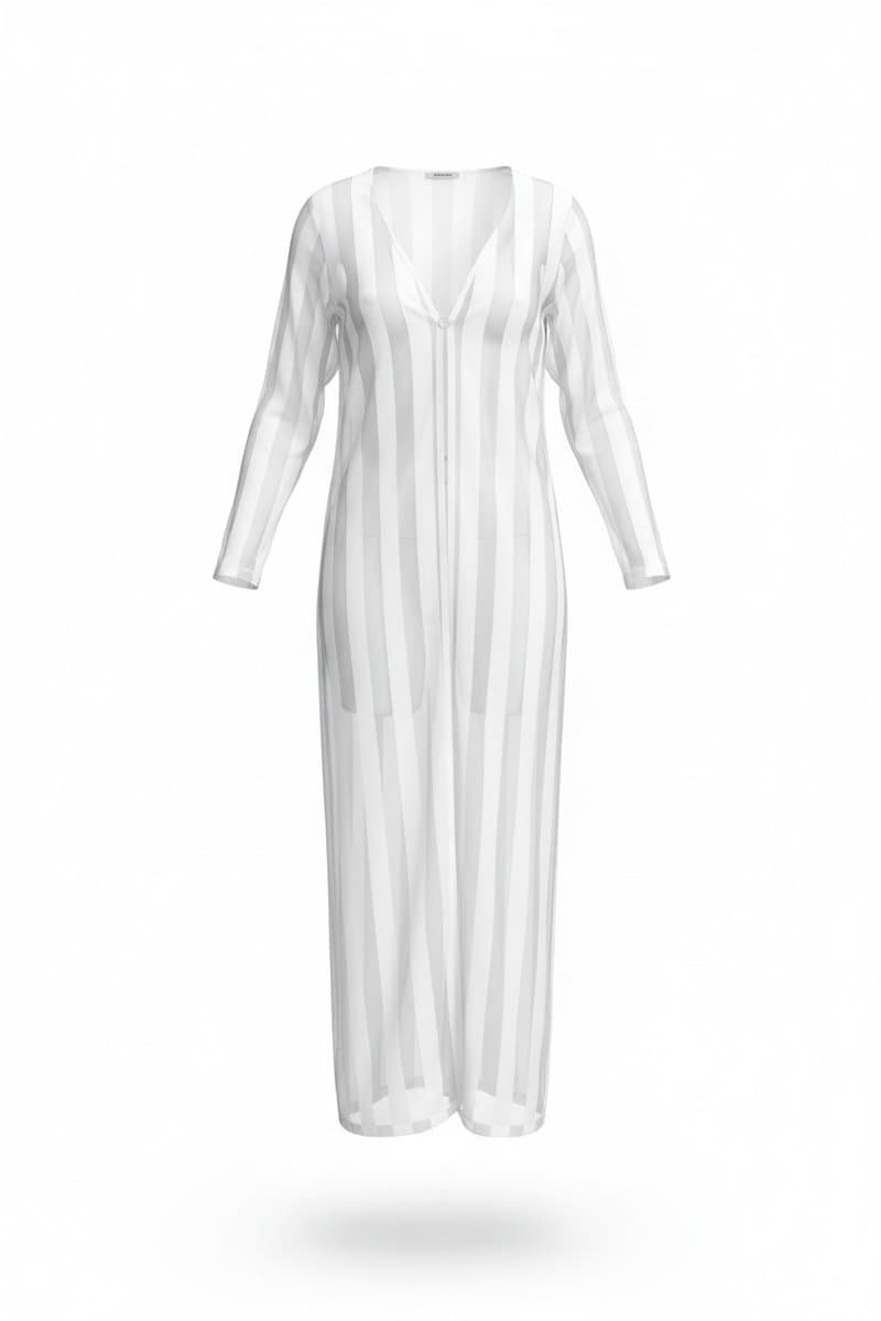 Saida Longa Ml Branca Com Transparencia, Branco, tamanho UN