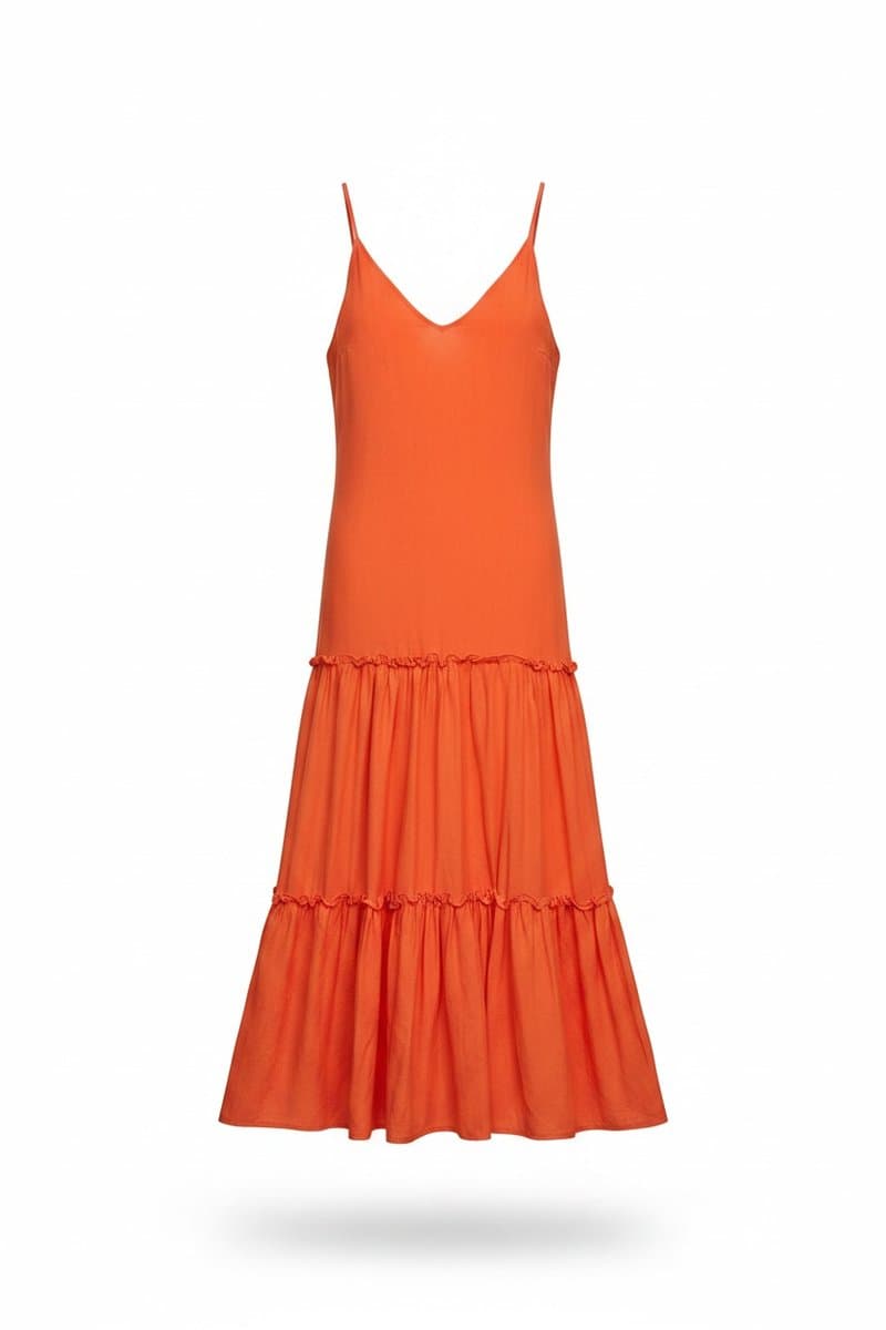 Vestido Longo Coral Luleg, Coral, tamanho M