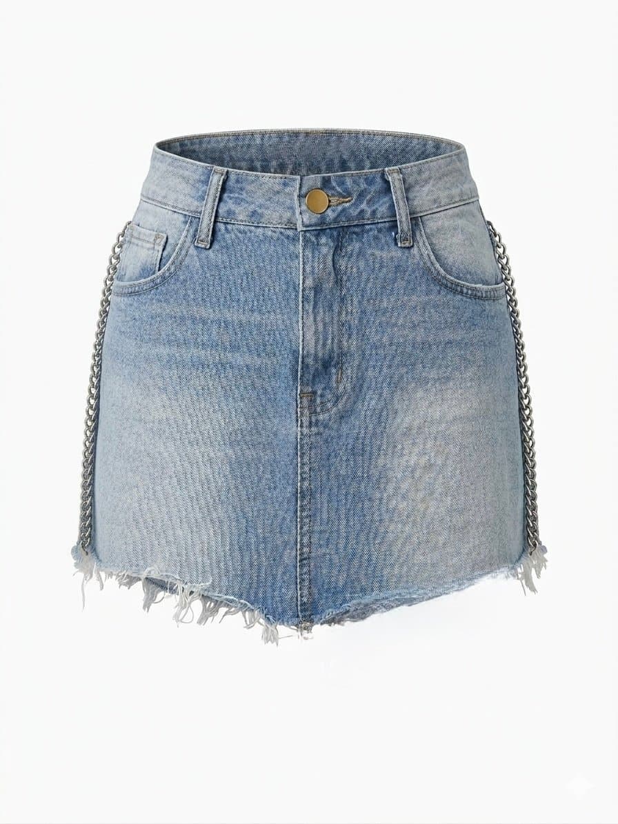 Saia Jeans Correntes Canal 42, Canal, Azul, tamanho 42