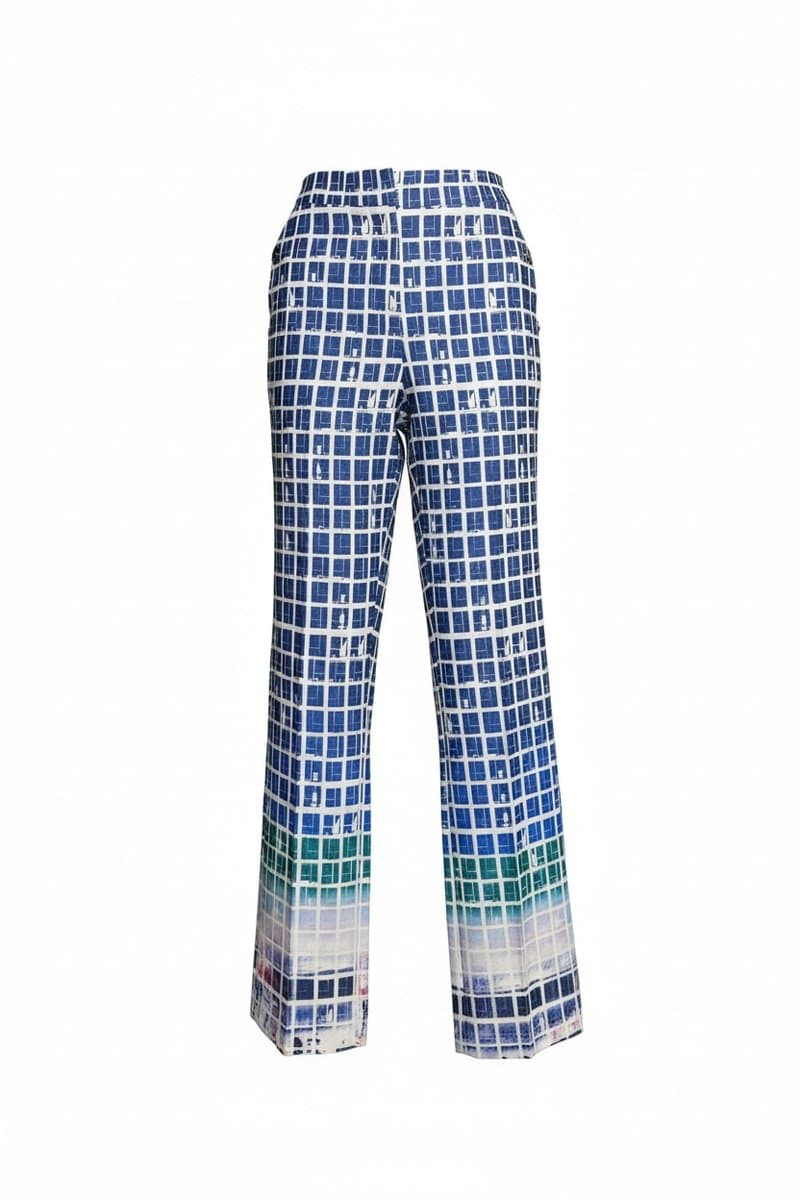 Calça Alfaitaria Bobstore Estampa Azul 38, Bobstore, Azul, tamanho M