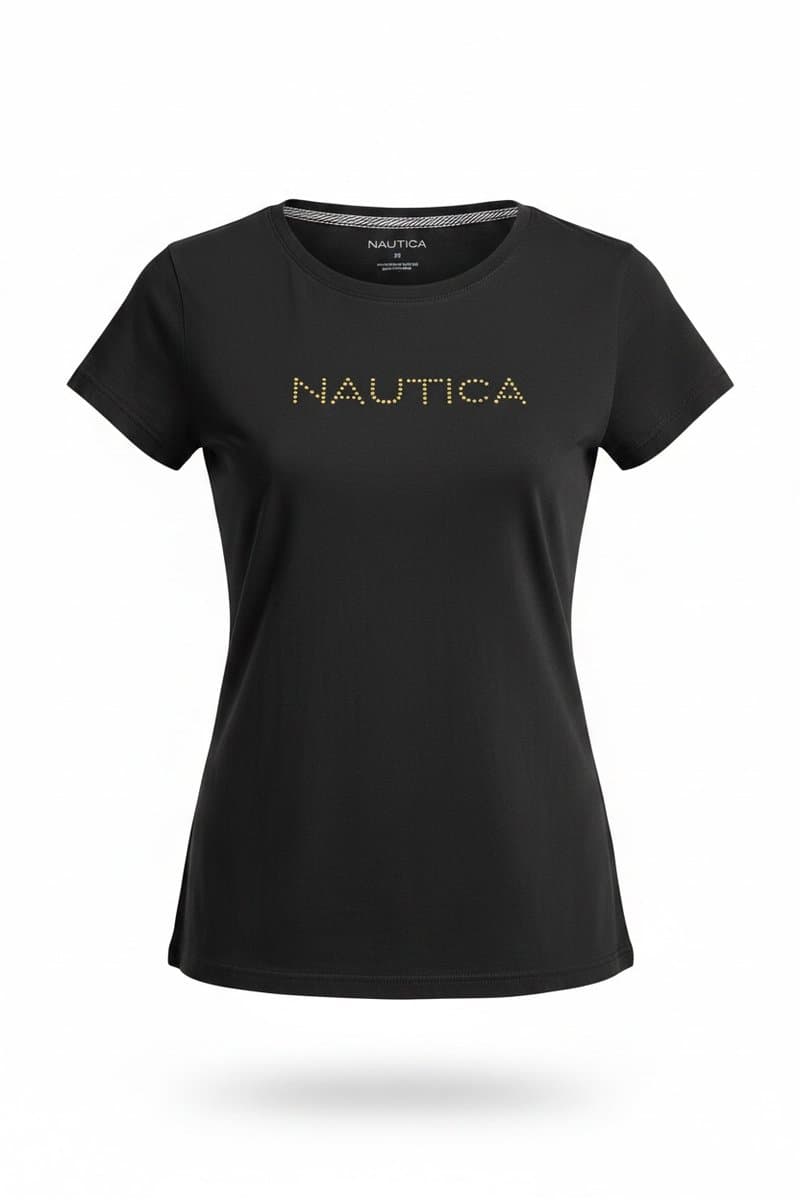 ´tee Preta Nautica, Nautica, Preto, tamanho PP