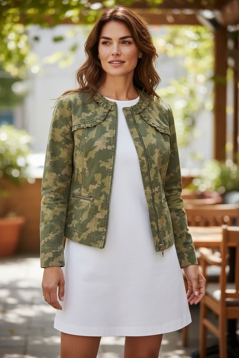 Jaqueta Maria Filo Camuflada M, Maria Filó, Estampada, tamanho M — foto 2