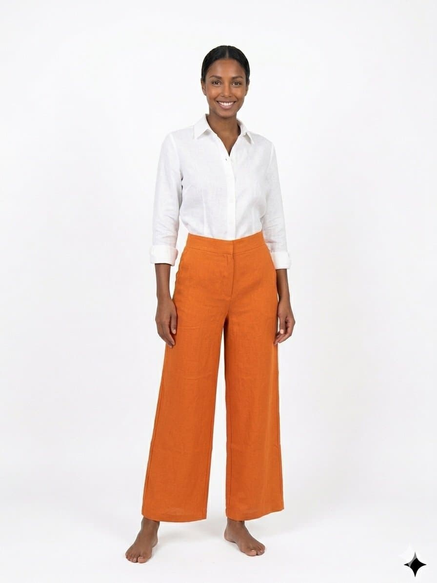 Calça Laranja Banoffe P, Laranja, tamanho P — foto 2