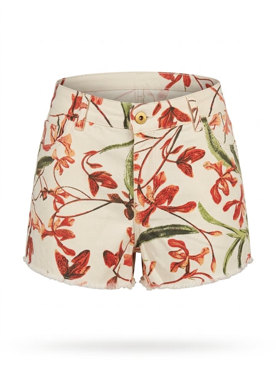 Shorts Sarja Mob Folhagens Verm 42, MOB, Vermelho, tamanho 42