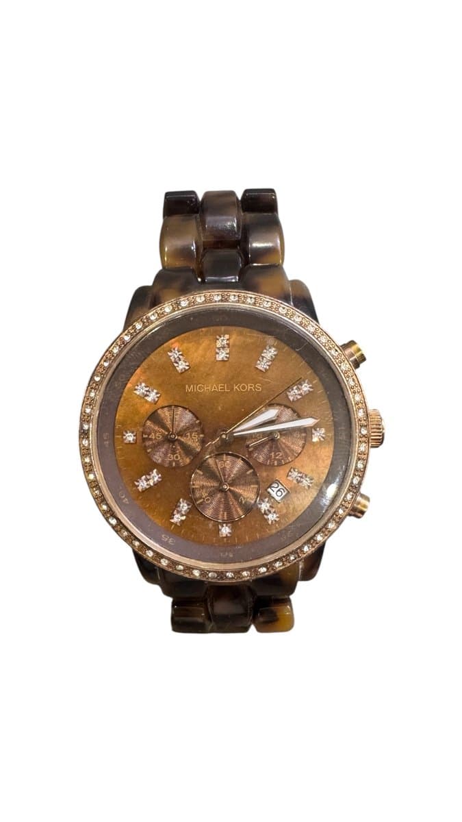 Relogio Michael Kors, Michael Kors, Marrom, tamanho Não informado