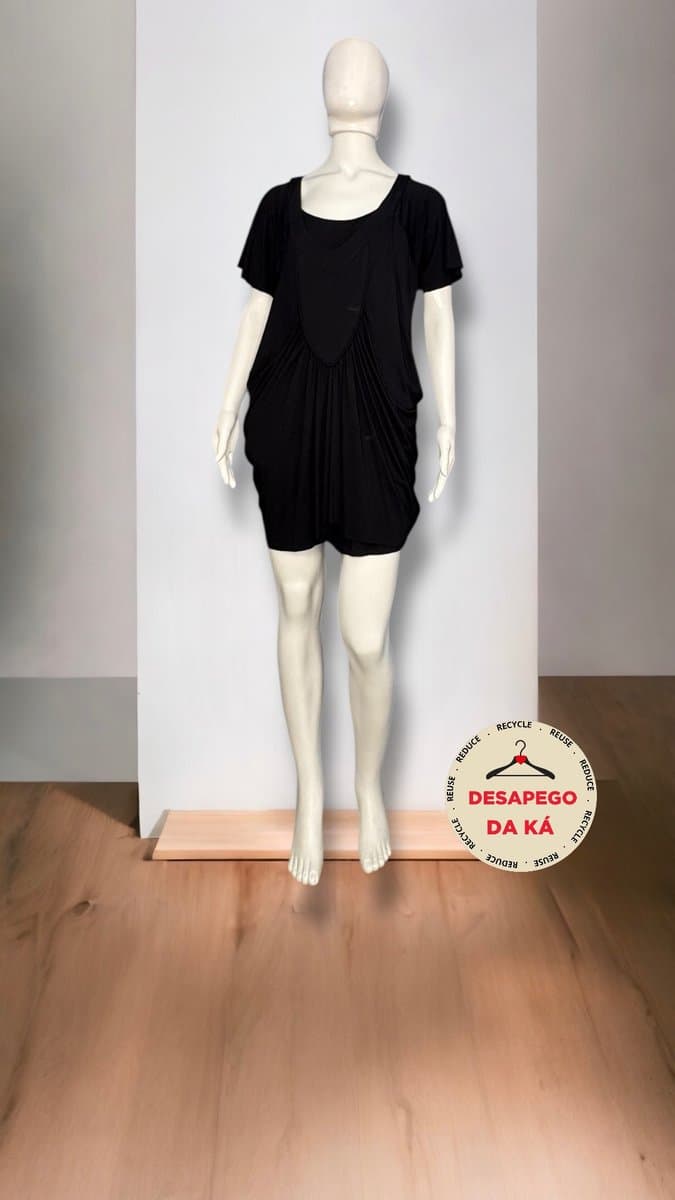 Vestido Preto Couple Star G, Preto, tamanho G — foto 3