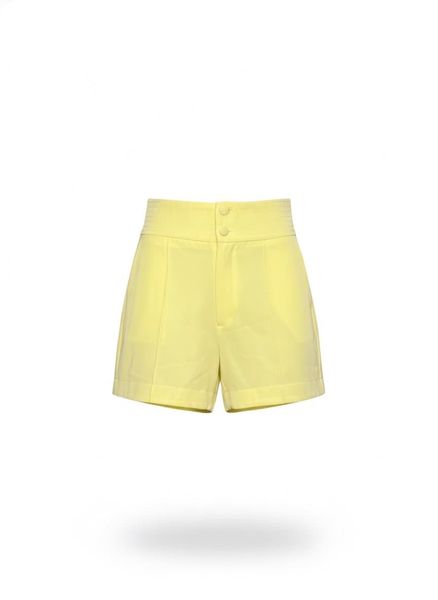 Shorts Amarelo Manteiga Charry P, Amarelo, tamanho P