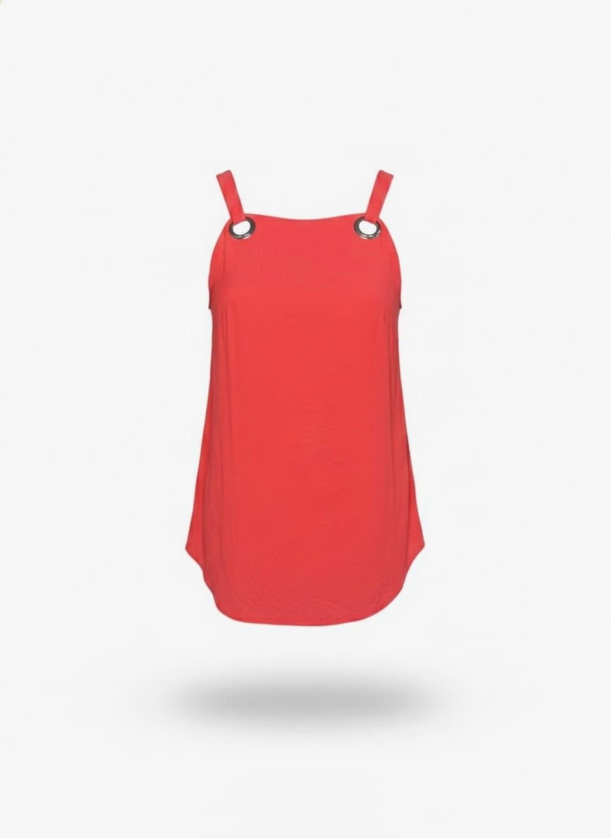 Regata Verm Argola Metal Alça M, Vermelho, tamanho M
