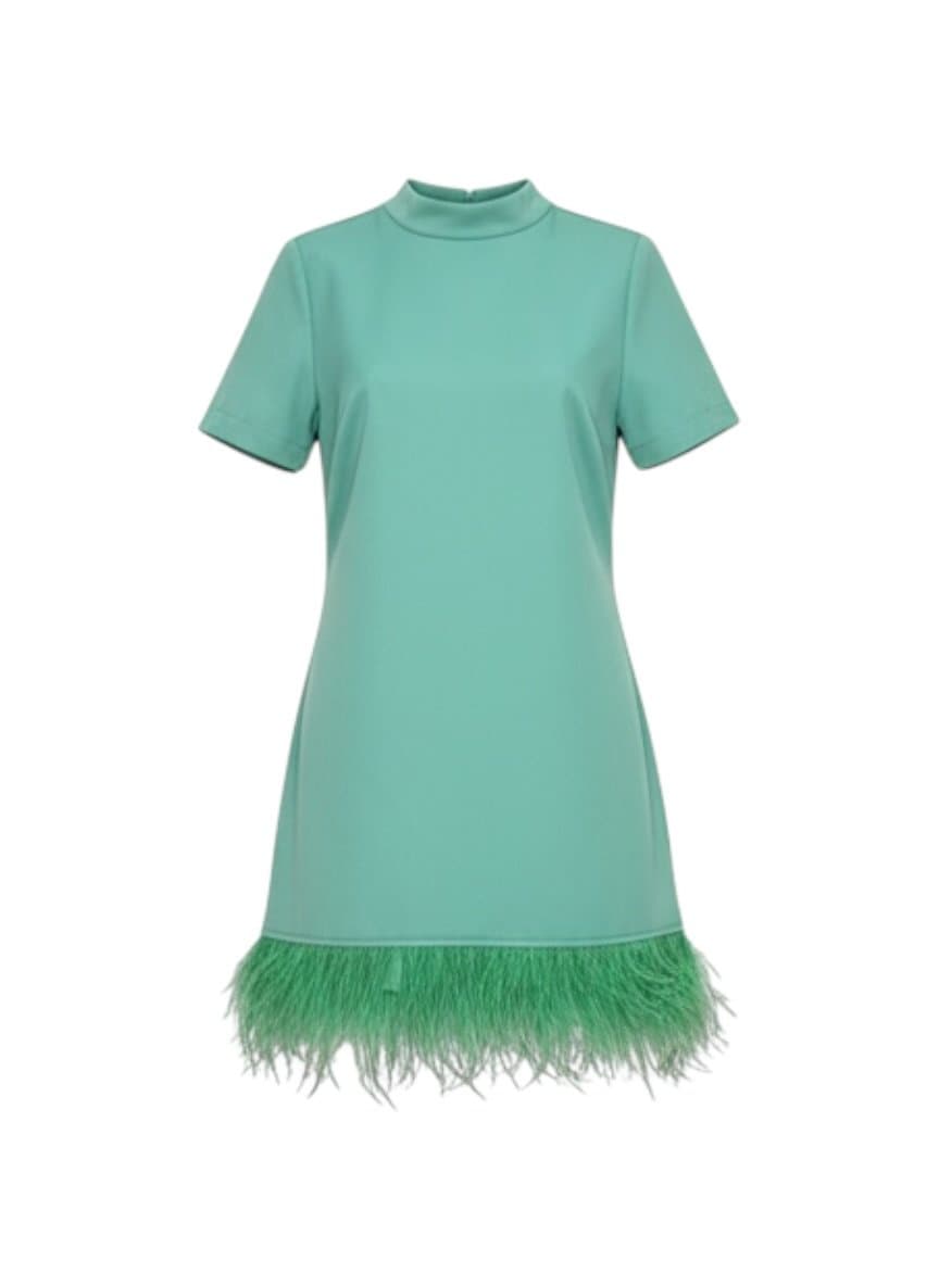Vestido Henry Plumas Ave Rara, Ave Rara, Água, tamanho 38