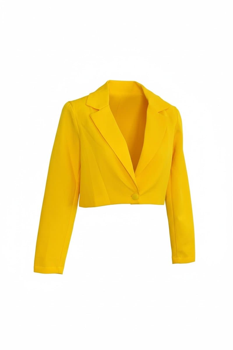 Blazer Cropped Amarelo Myft, Myft, Amarelo, tamanho PP
