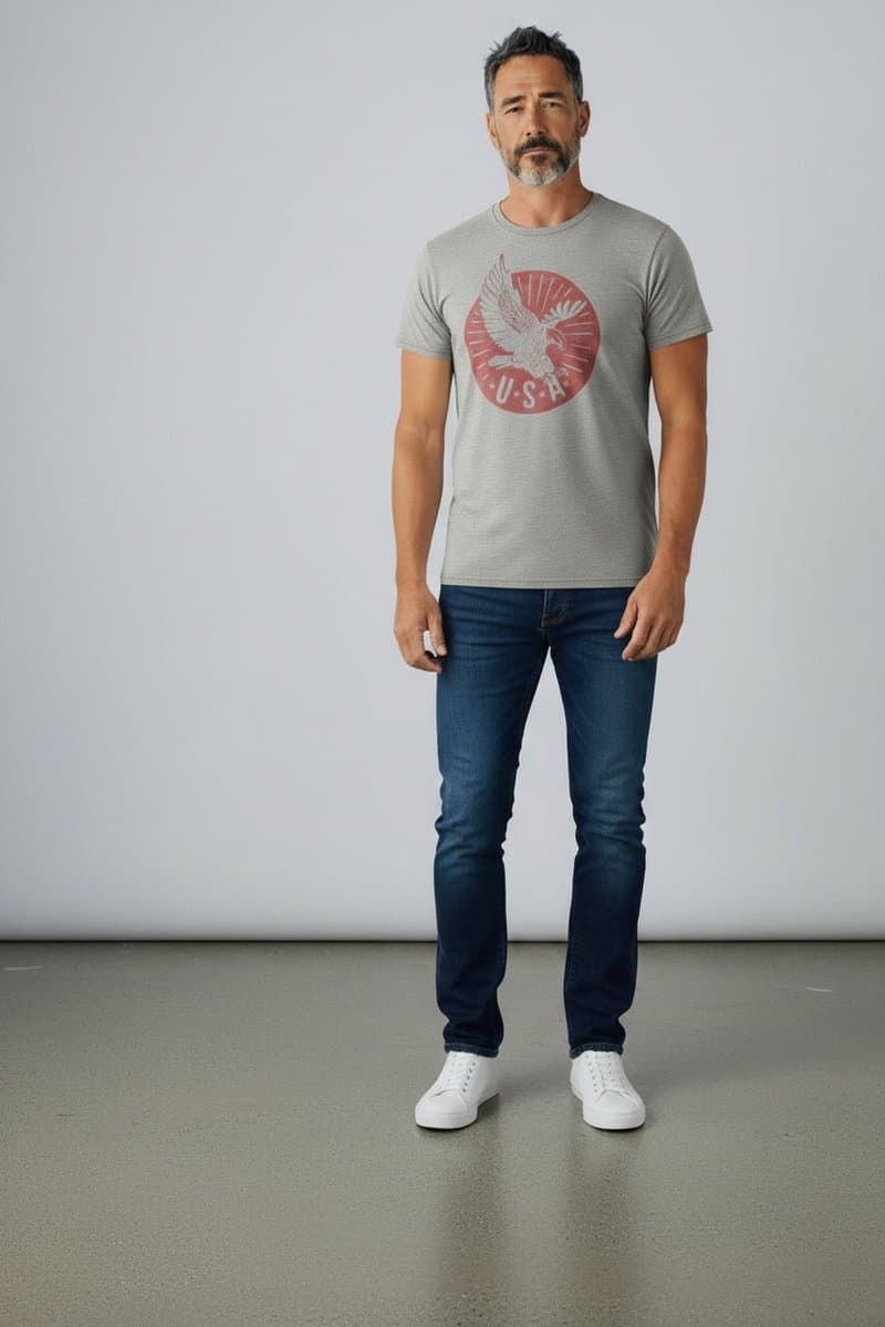 Camiseta Mescla Gap, GAP, Cinza, tamanho M — foto 2