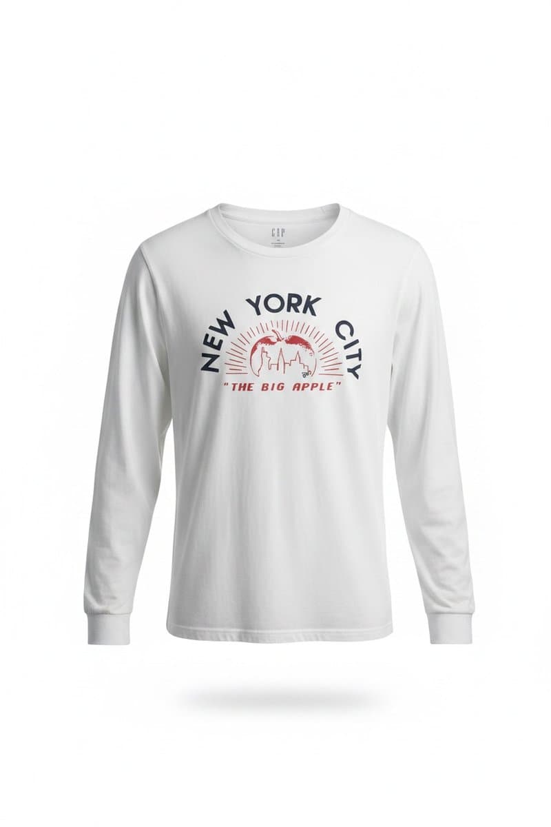 Camiseta Ml Branca Gap, GAP, Branco, tamanho M
