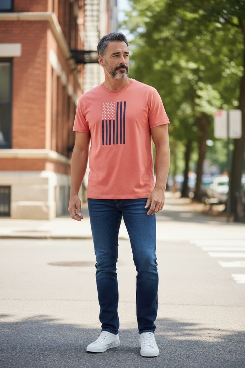 Camiseta Coral Gap, GAP, Coral, tamanho M — foto 2