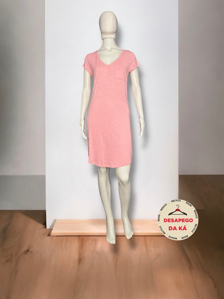 Vestido Tee Rosa Algodao Gap P, GAP, Rosa, tamanho P — foto 3