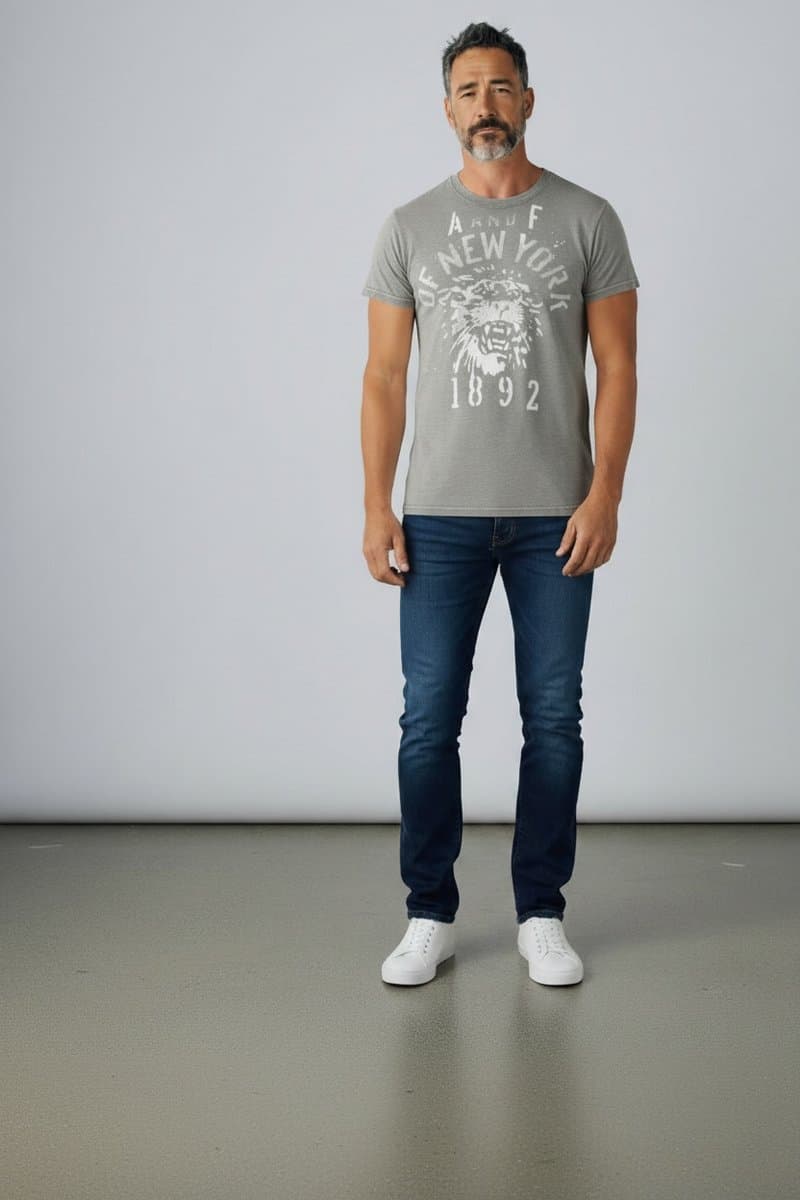 Camiseta Cinza Abercrombie, Abercrombie & Fitch, Cinza, tamanho XGG — foto 2