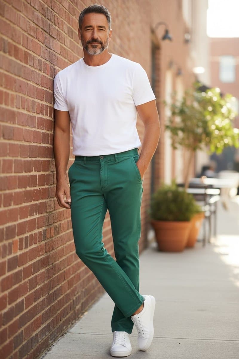 Calça Sarja Verde Tommy, Tommy Hilfiger, Verde, tamanho 46 — foto 2