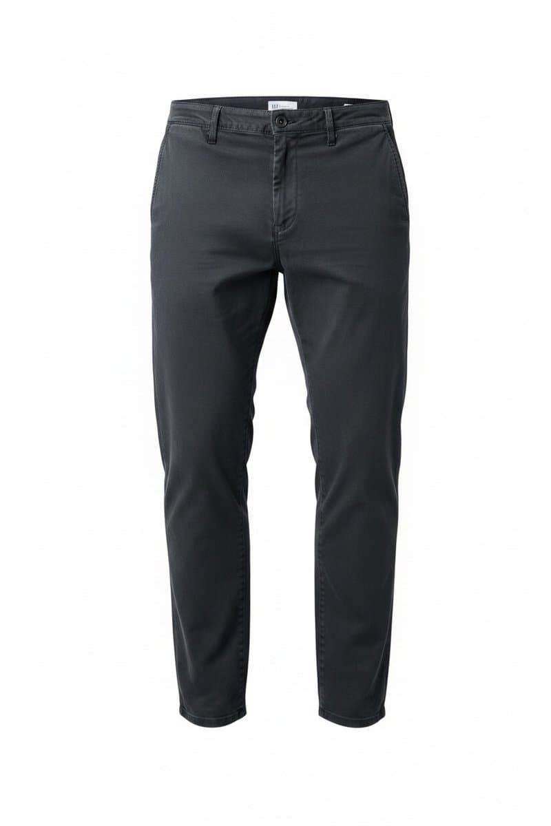 Calça Linho/Cotton Chumbo Gap, GAP, Cinza-escuro, tamanho 46