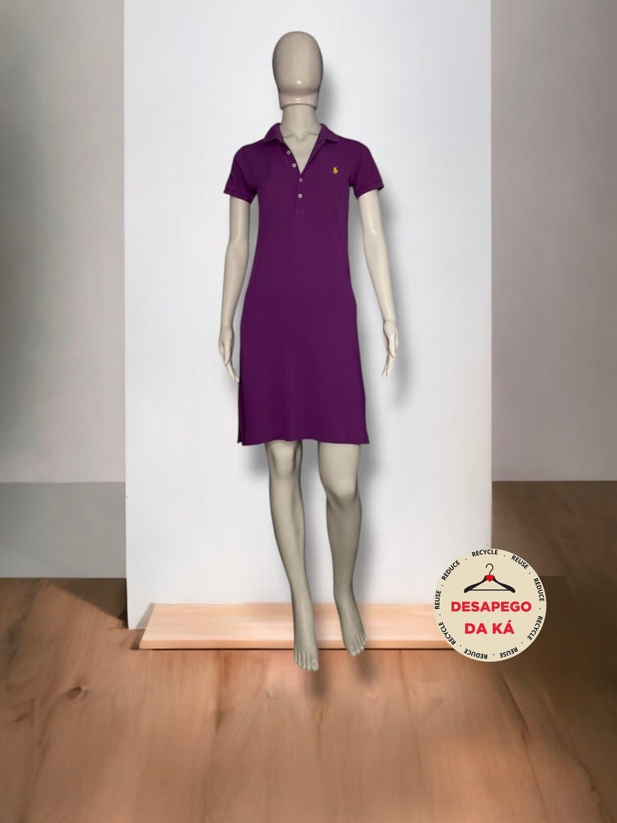 Vestido Polo Prl Roxo P, Polo Ralph Lauren, Violeta, tamanho PP — foto 3