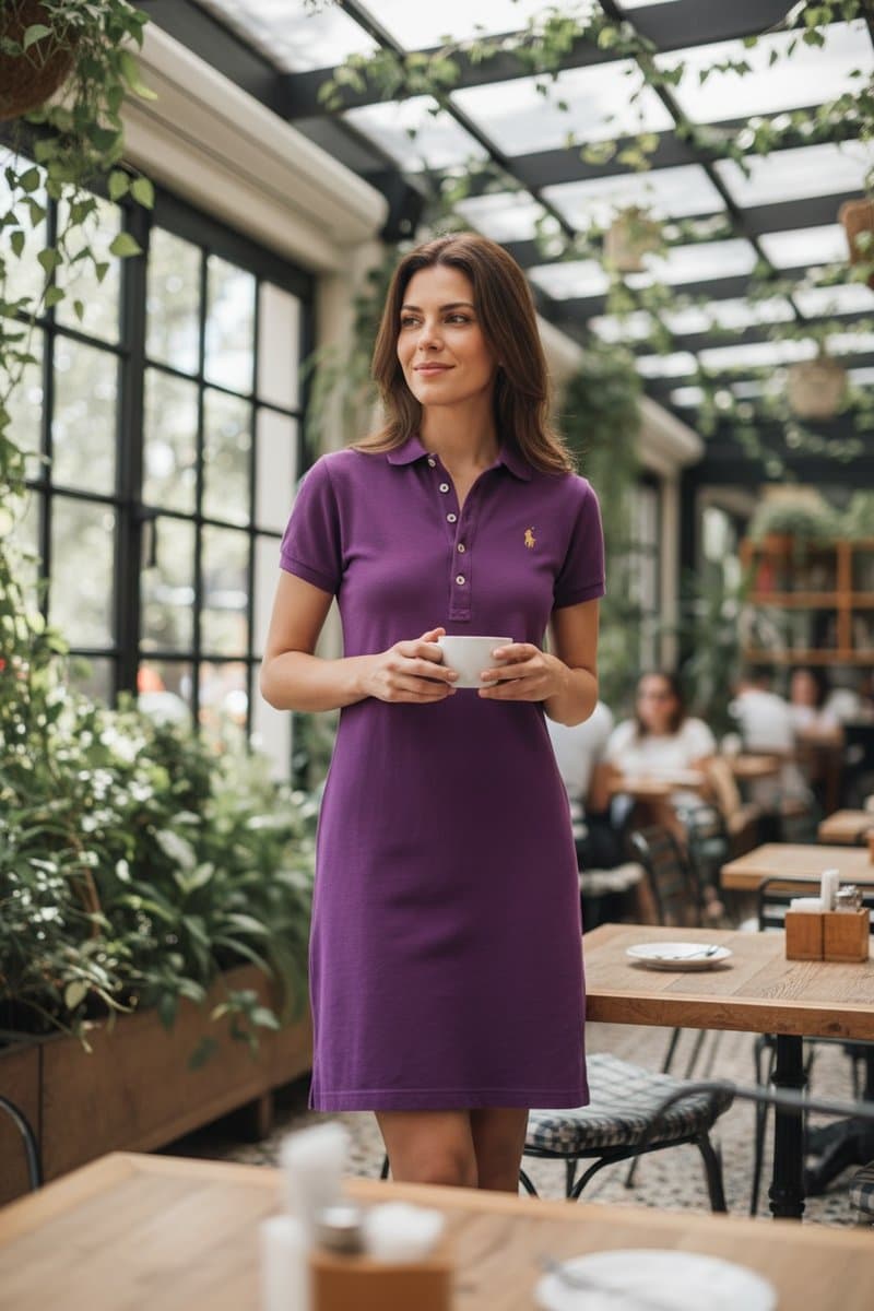 Vestido Polo Prl Roxo P, Polo Ralph Lauren, Violeta, tamanho PP — foto 2