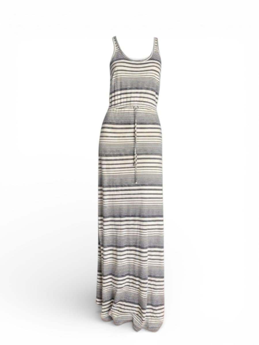 Vestido Longo Malha Listras Cinza Forever 21 PP, Forever 21, Cinza, tamanho PP
