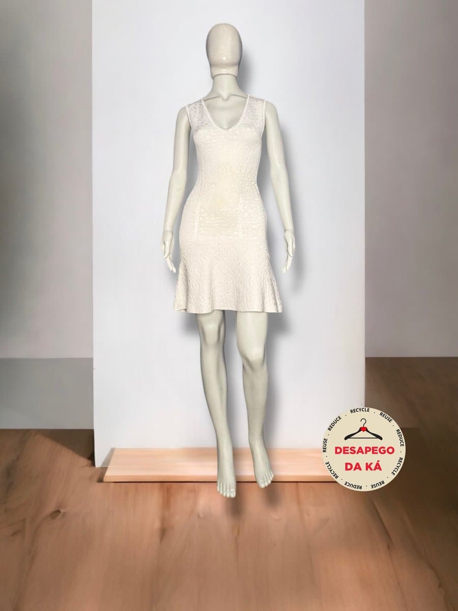 Vestido Tricot Branco Lelis Blanc P, Lelis Blanc, Branco, tamanho P — foto 3