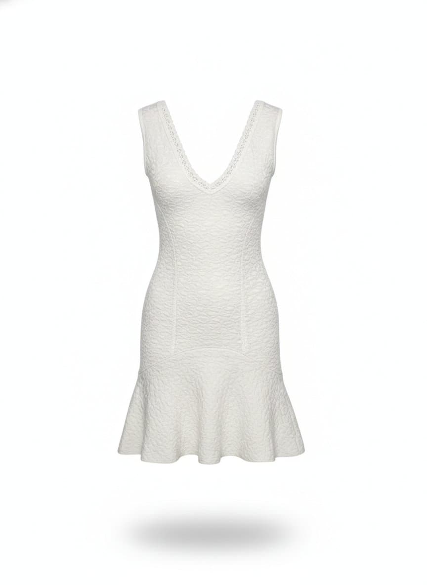 Vestido Tricot Branco Lelis Blanc P, Lelis Blanc, Branco, tamanho P