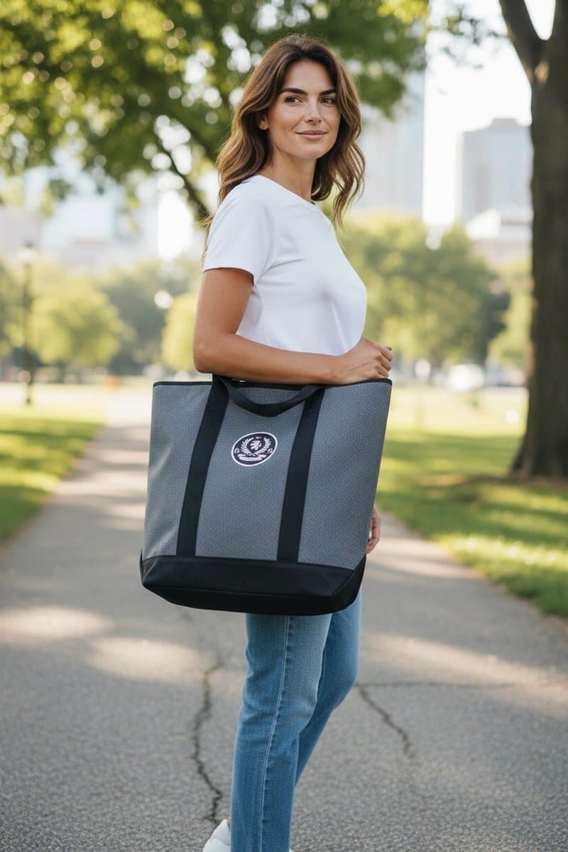 Bolsa Feltro Cinza Tommy, Tommy Hilfiger, Cinza, tamanho Não informado — foto 2