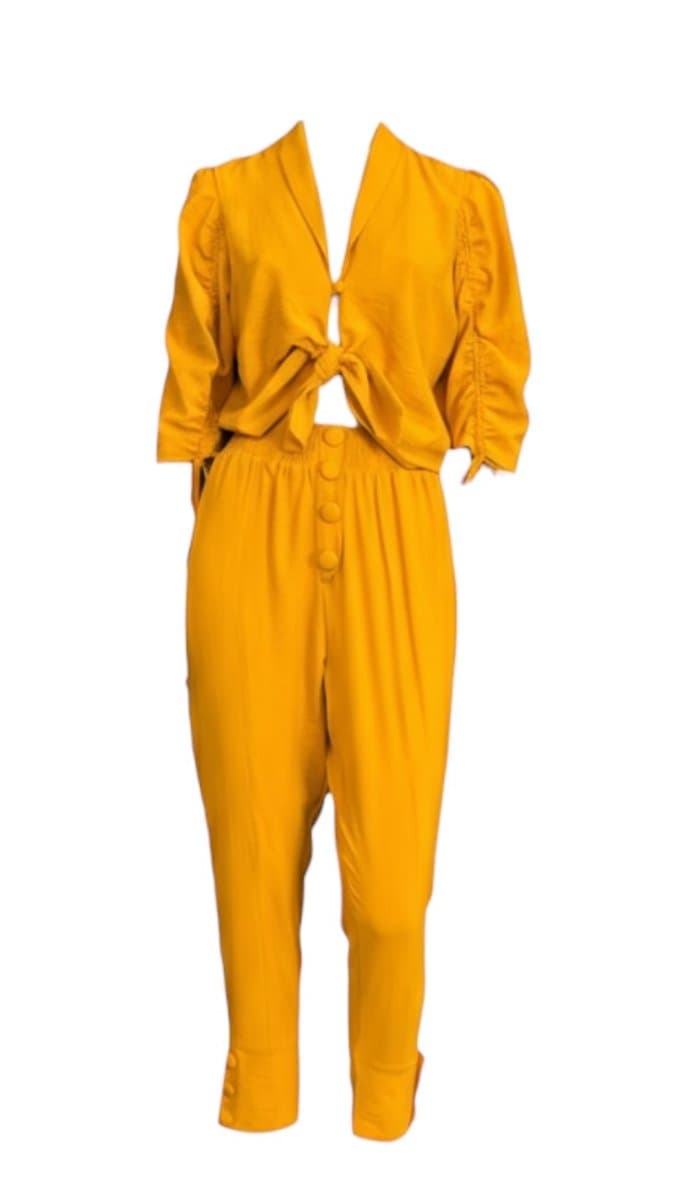 Conjunto Calça+Blusa Mostarda Deposito P, Ocre, tamanho P