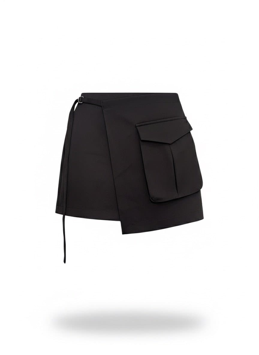Saia Shorts Preta Sheim P, Shein, Preto, tamanho P