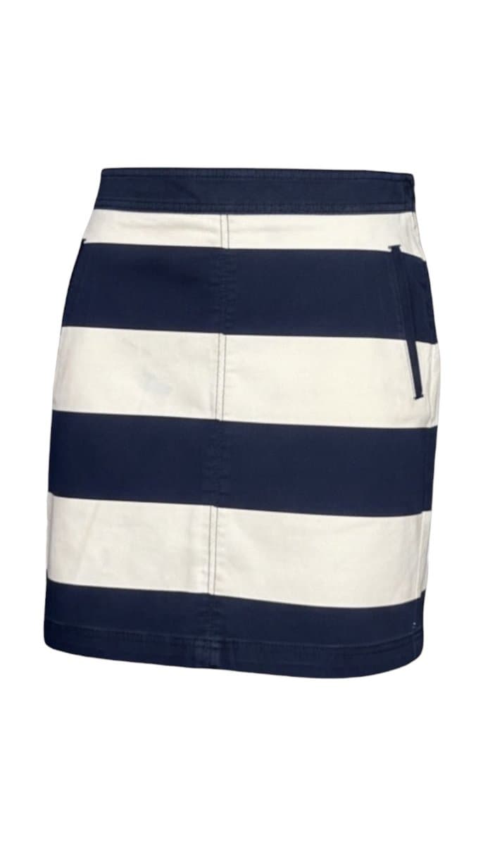 Saia Listras Marinho /Off Tommy P, Tommy Hilfiger, Azul-marinho, tamanho P