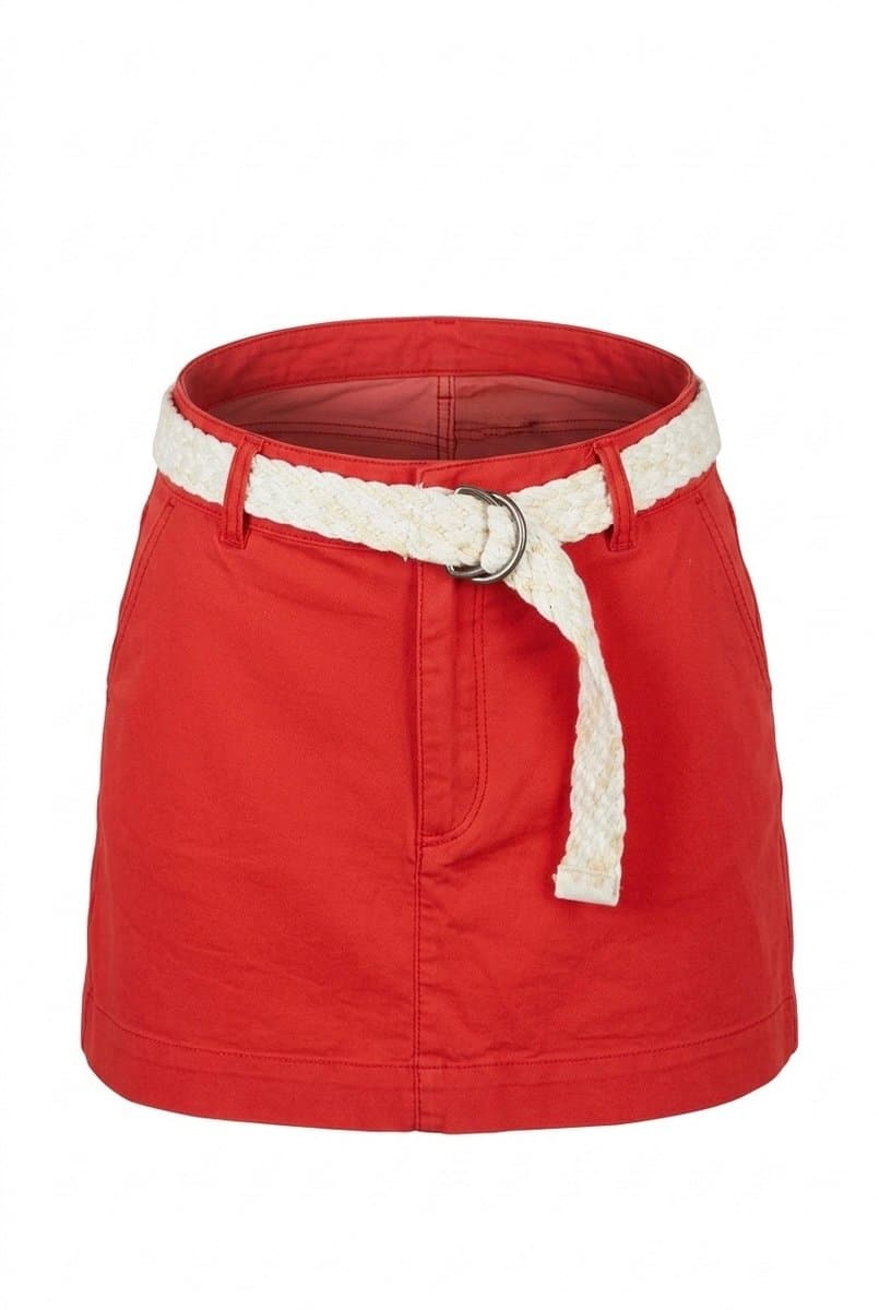Saia Verm Abercrombie 36, Abercrombie & Fitch, Vermelho, tamanho 36
