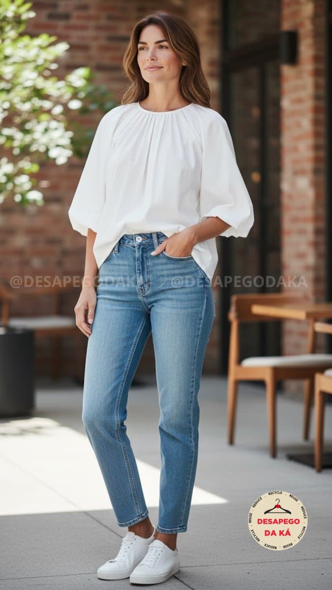 Camisa Branca 3/4 Gap PP, GAP, Branco, tamanho PP — foto 2