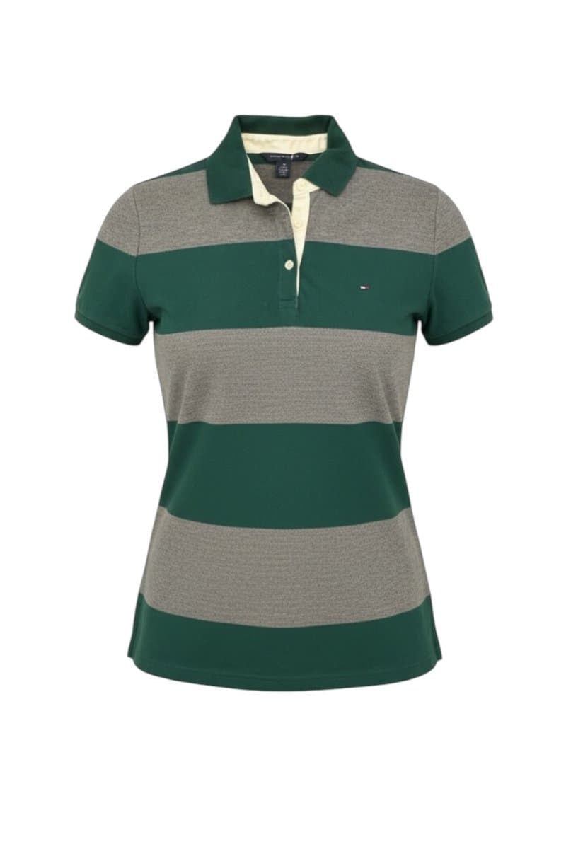 Polo Verde/Mescla Tommy P, Tommy Hilfiger, Verde, tamanho P