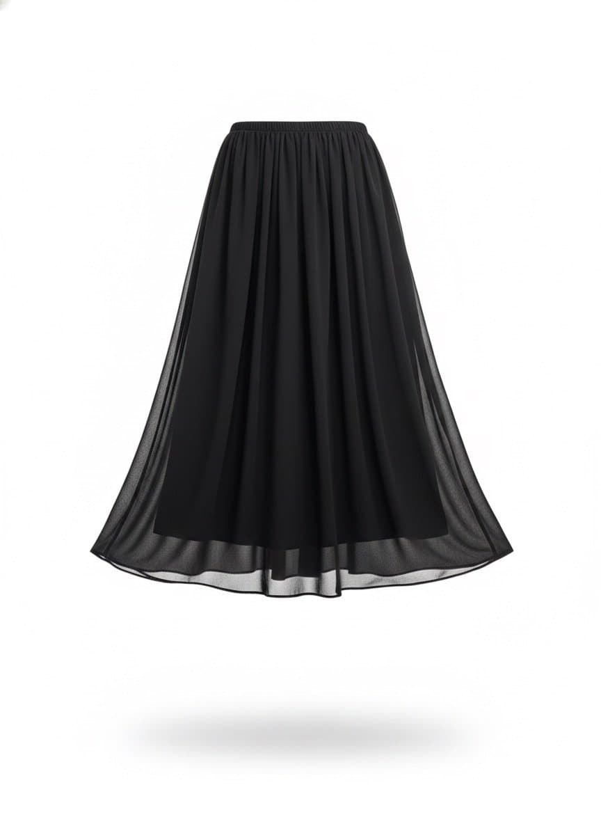 Saia Midi Crepe Forever Preta P, Forever 21, Preto, tamanho P