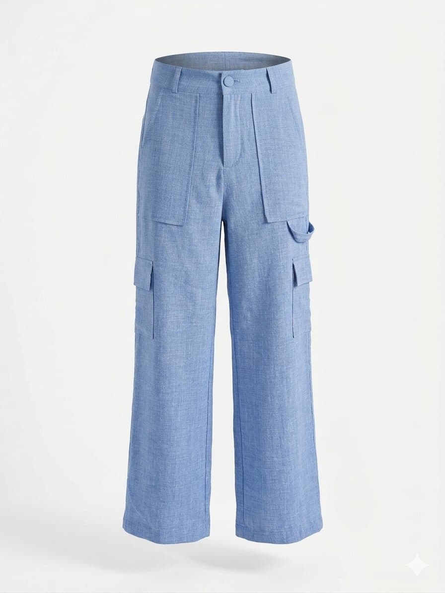 Calça Azul Chic Paris P, Azul, tamanho P